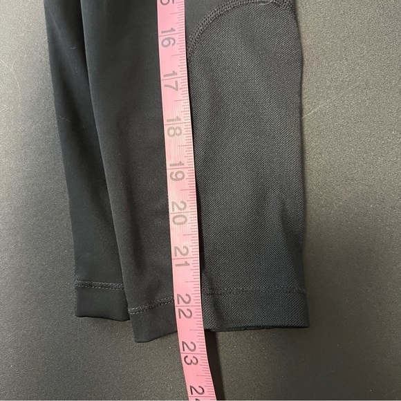 Nike Pro Leggings Women XS Running Gym black red Crop Athletic mesh B14 - Picture 4 of 7